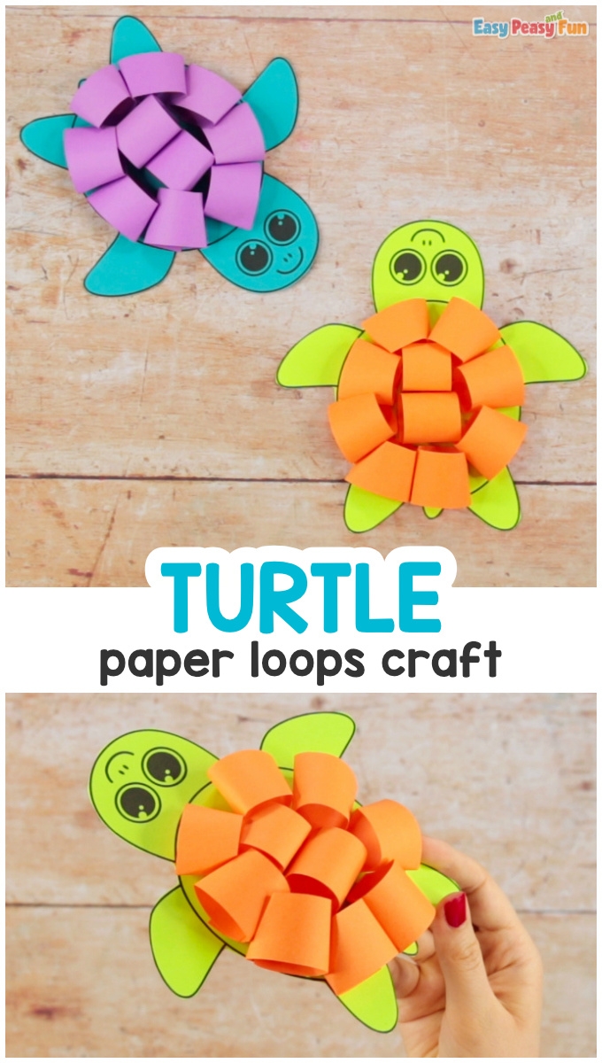 Paper Loops Turtle Craft Template Easy Peasy And Fun Membership Paper Loops Turtle Craft Template Easy Peasy And Fun Membership