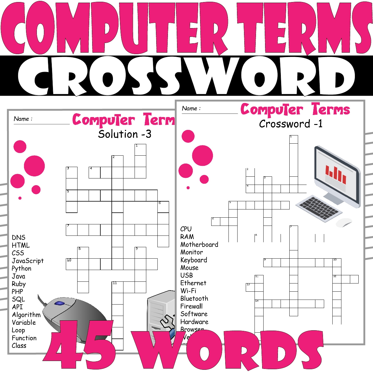 computer network lingo crossword puzzle