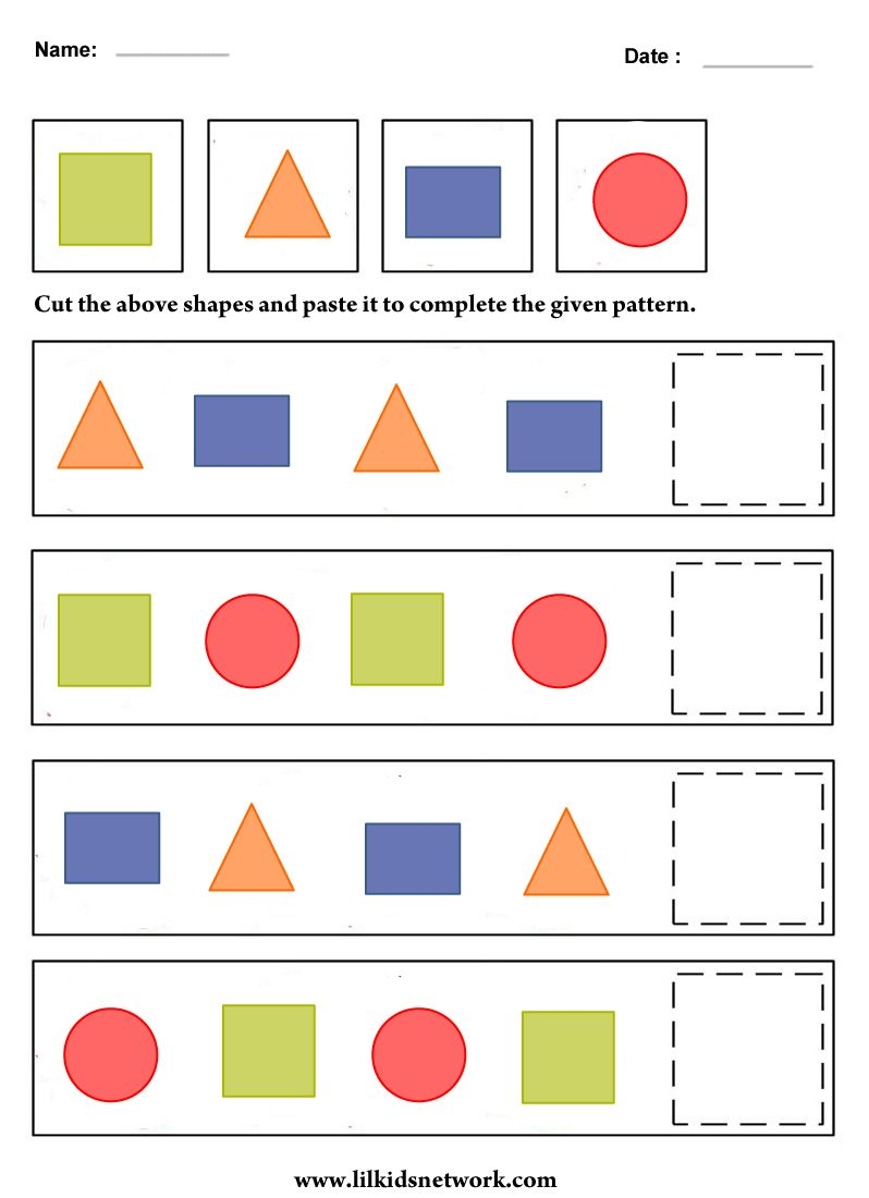 pattern worksheets for kindergarten pattern worksheets for kindergarten