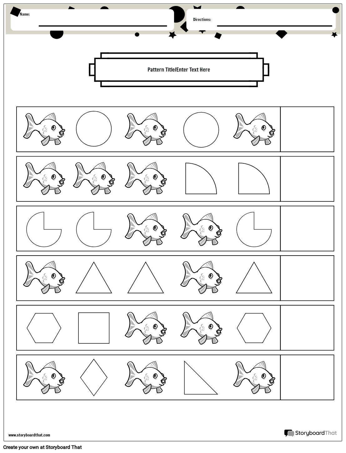 Pattern Worksheets Free Printables By Storyboard That Pattern Worksheets Free Printables By Storyboard That
