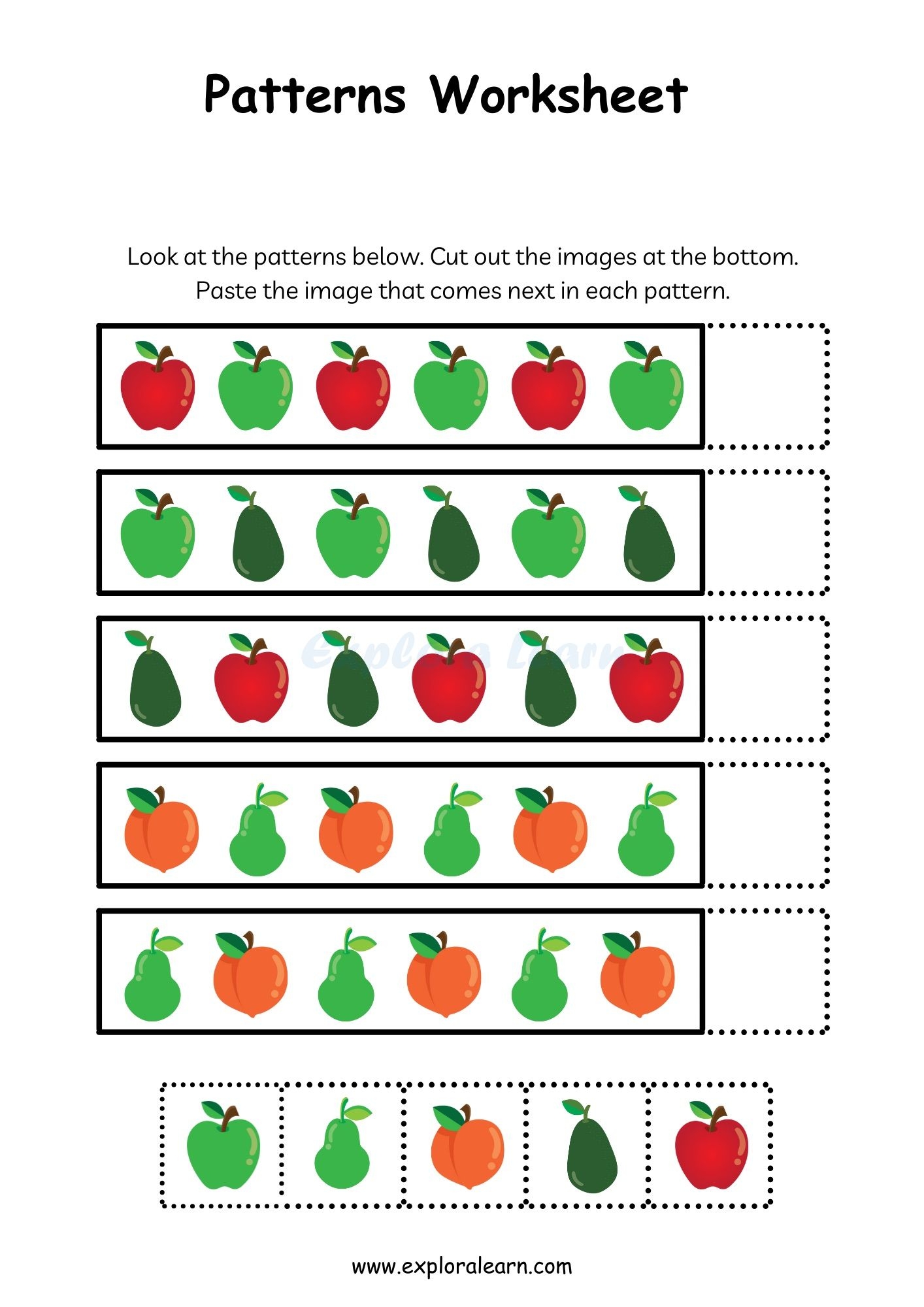 Patterns Worksheets For Preschool And Kindergarten 2 To 6 Years Kids Patterns Worksheets For Preschool And Kindergarten 2 To 6 Years Kids