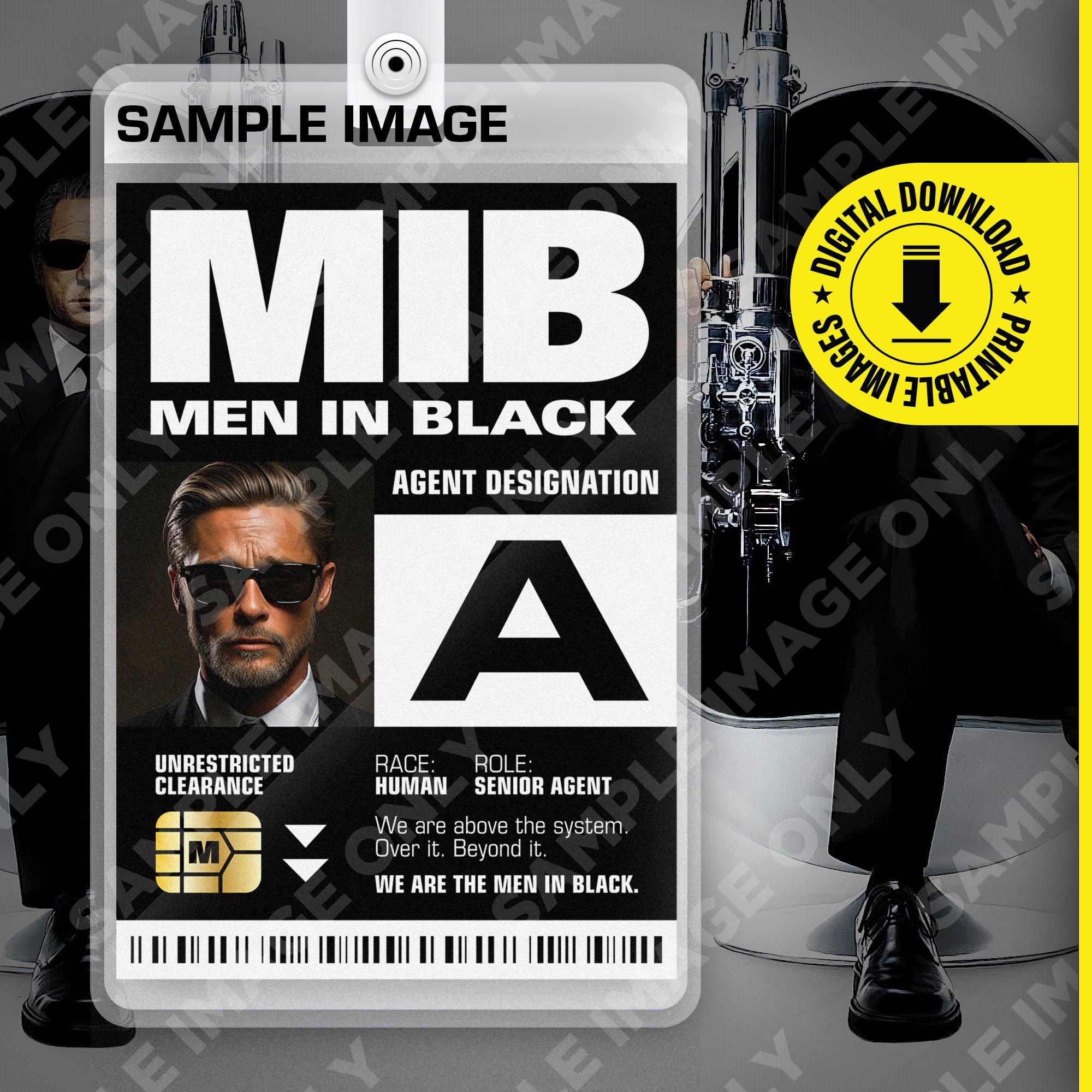 PDF Download Custom MIB Special Agent Men In Black ID Badge Card Halloween Cosplay Costume Name Tag Card Size 2 375 In X 3 375 In Etsy PDF Download Custom MIB Special Agent Men In Black ID Badge Card Halloween Cosplay Costume Name Tag Card Size 2 375 In X 3 375 In Etsy