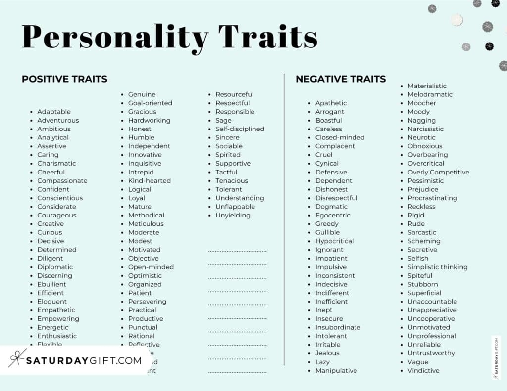 personality patterns scale 7 personality patterns scale 7