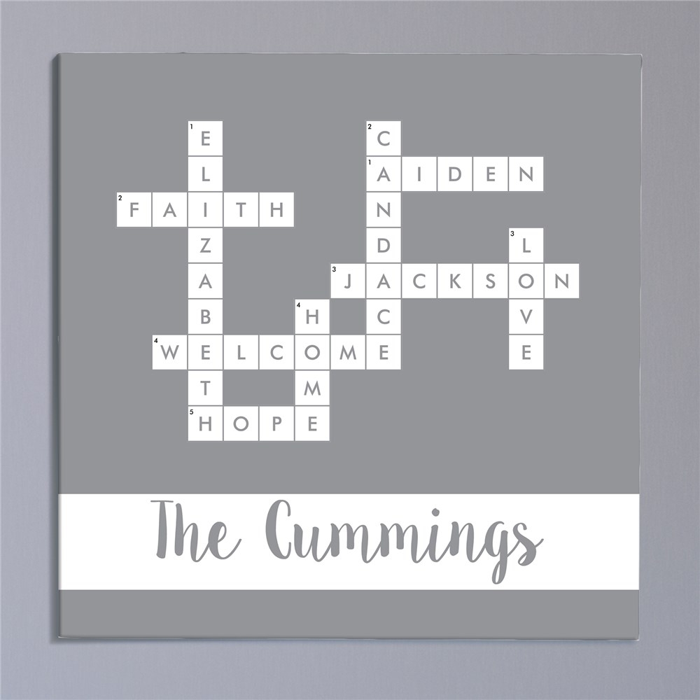 Personalized Family Name Crossword Canvas GiftsForYouNow Personalized Family Name Crossword Canvas GiftsForYouNow