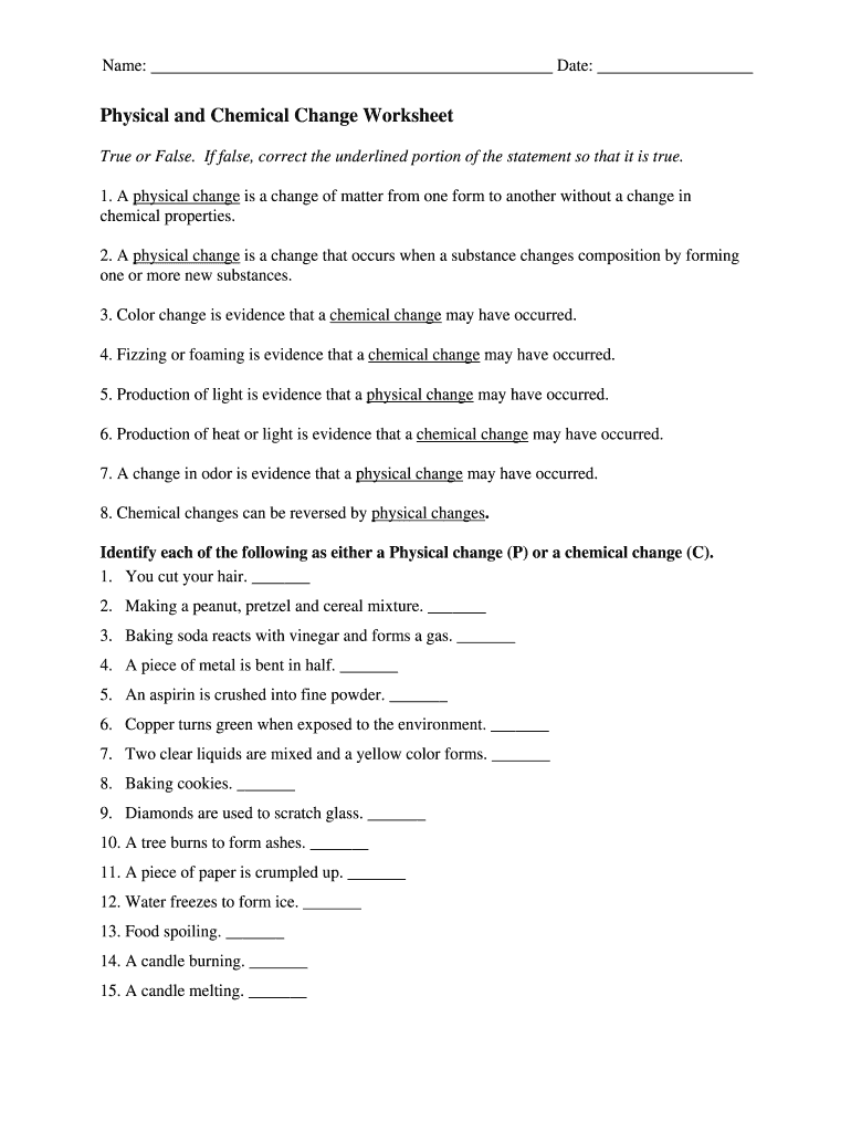 Physical And Chemical Changes Worksheet With Answers Fill Out Sign Online DocHub Physical And Chemical Changes Worksheet With Answers Fill Out Sign Online DocHub
