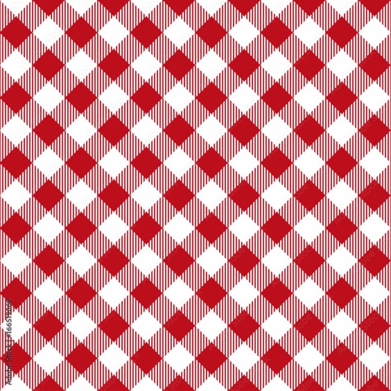 Picnic Table Cloth Seamless Pattern Red Picnic Plaid Texture Stock Vector Adobe Stock