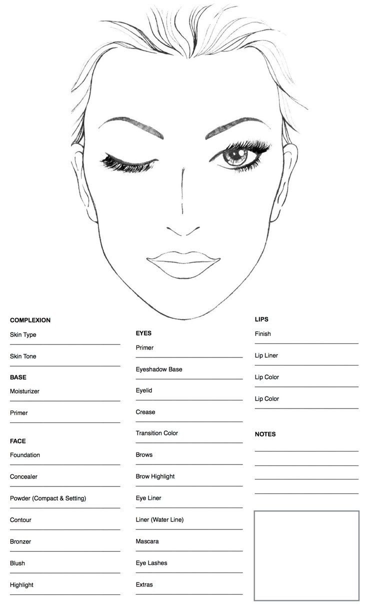 makeup face template printable makeup face template printable