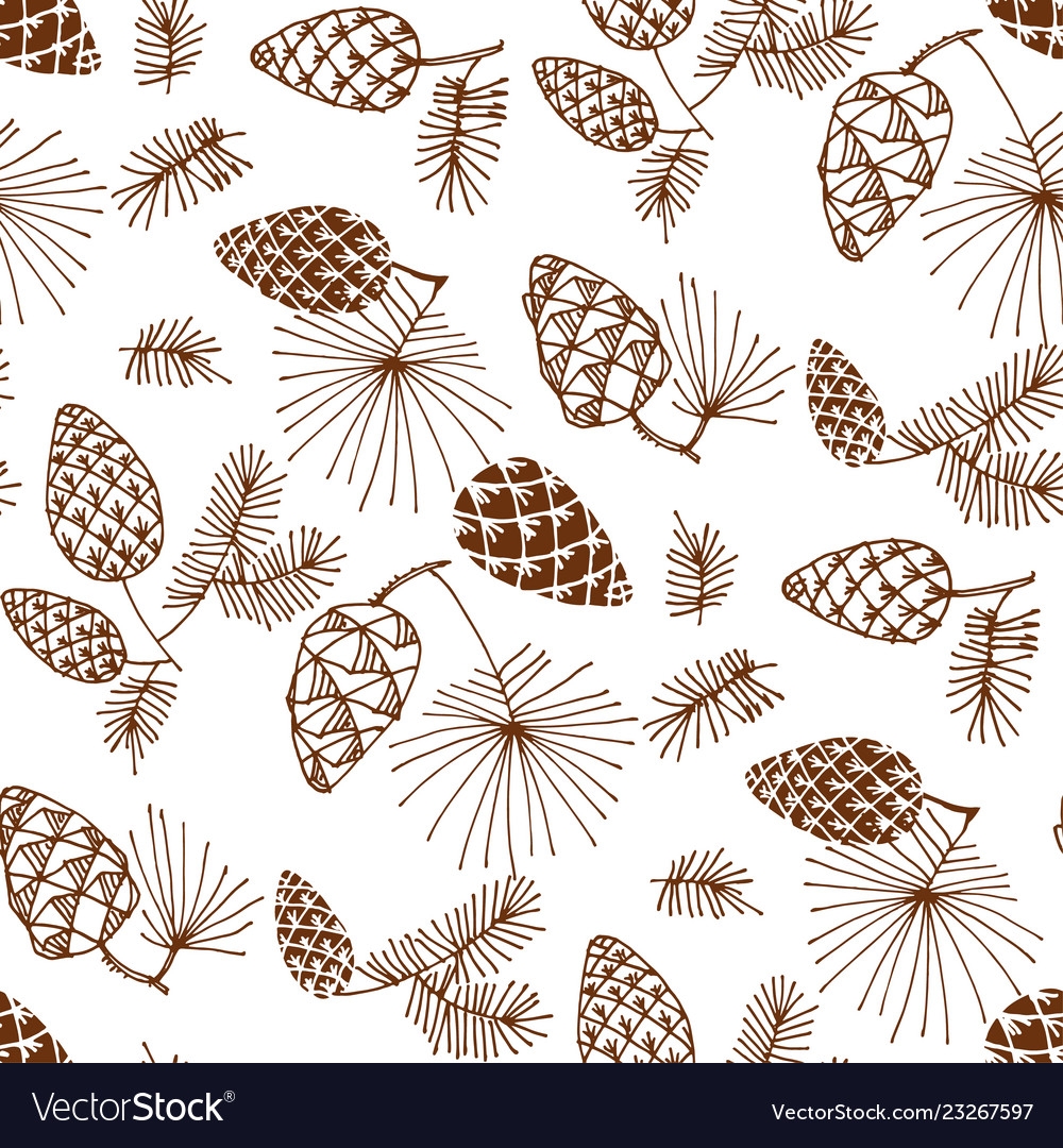 Pinecones Color Seamless Pattern Royalty Free Vector Image Pinecones Color Seamless Pattern Royalty Free Vector Image