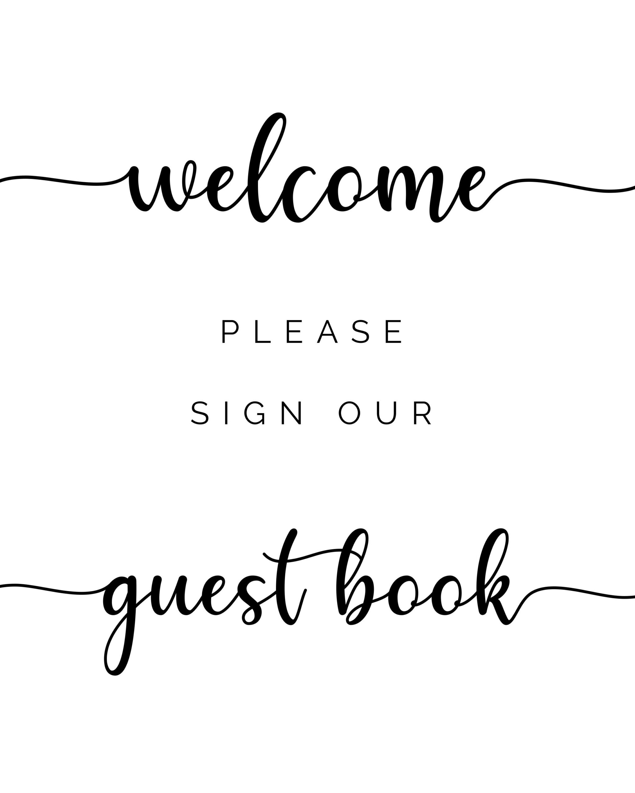 Please Sign Our Guestbook Printable Please Sign Our Guestbook Printable