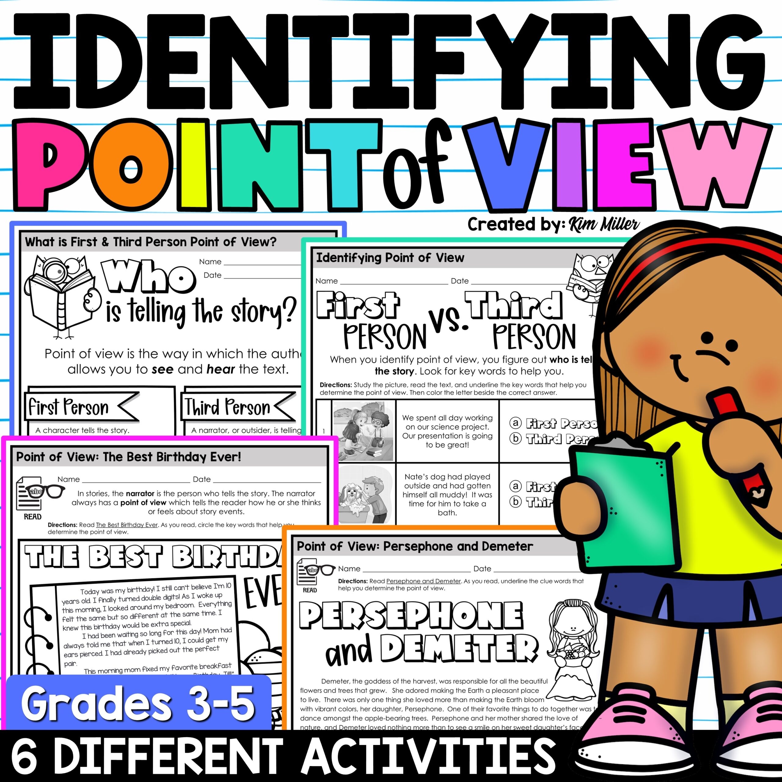 Point Of View Worksheets First And Third Person Point Of View Activities A Love Of Teaching Kim Miller Point Of View Worksheets First And Third Person Point Of View Activities A Love Of Teaching Kim Miller