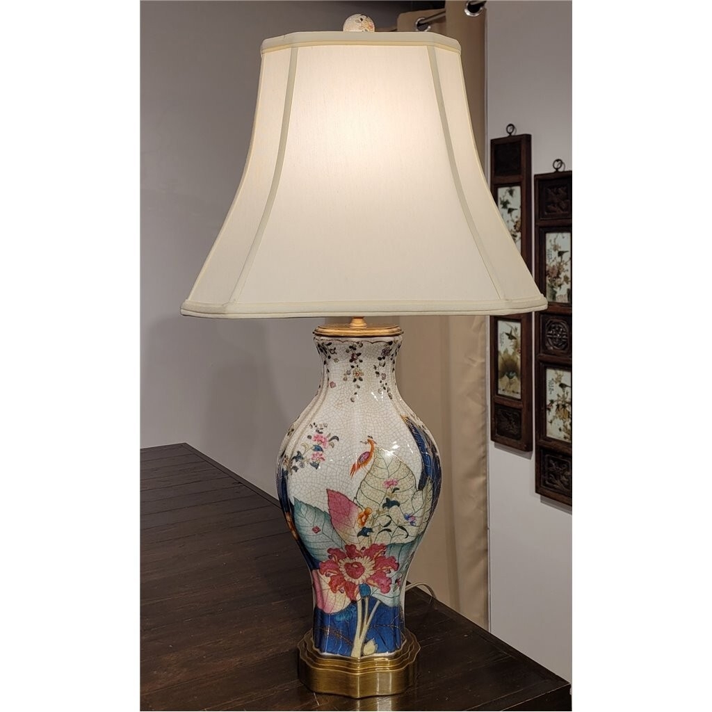 PORCELAIN TOBACCO LEAF TABLE LAMP 31 EBay PORCELAIN TOBACCO LEAF TABLE LAMP 31 EBay