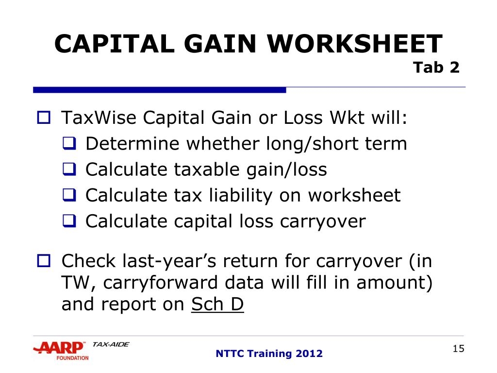 PPT CAPITAL GAINS LOSSES PowerPoint Presentation Free Download Worksheets Library