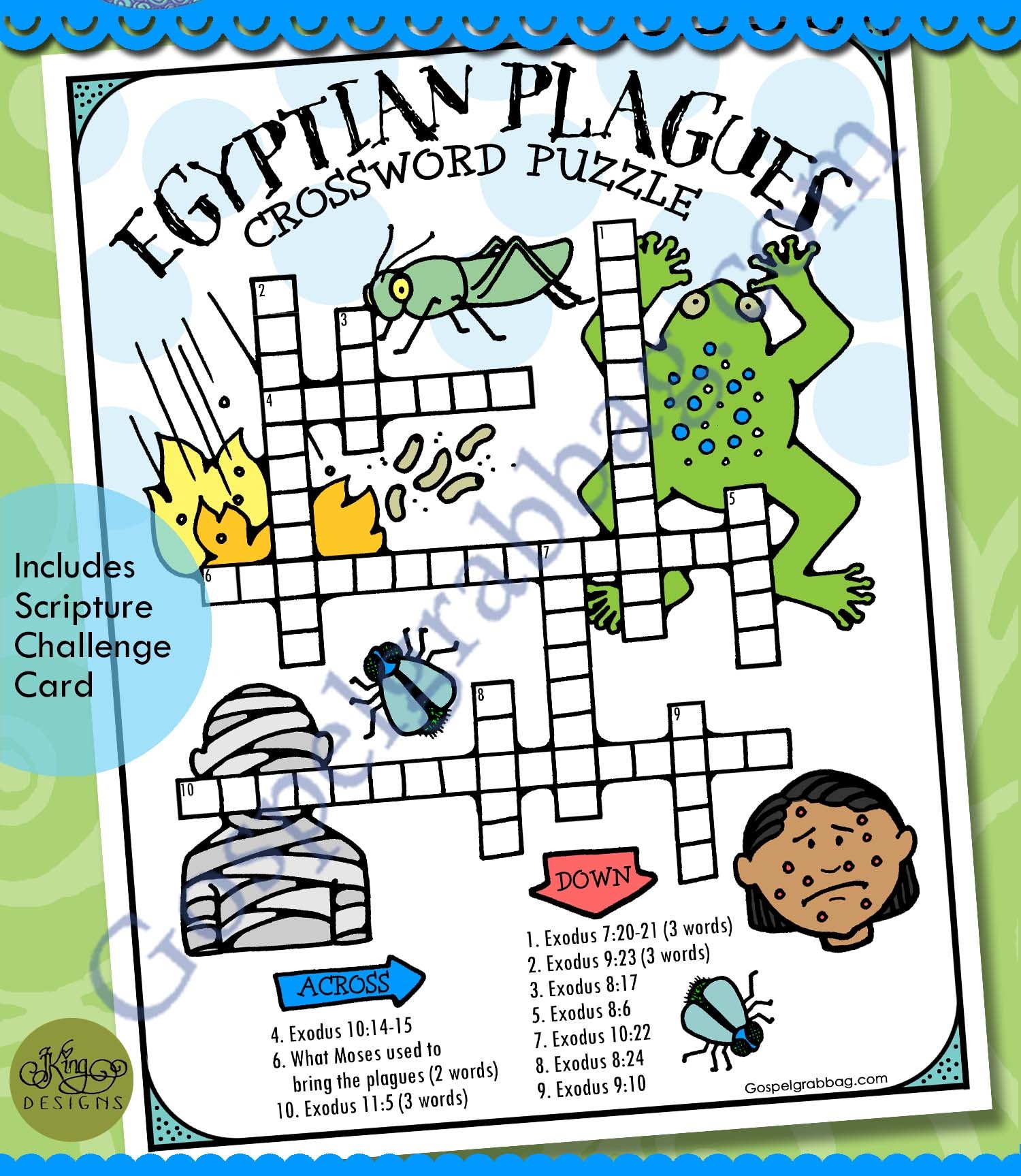 PRIESTHOOD Activity Egyptian Plagues Crossword Puzzle Moses Delivers The Israelites From Bondage Primary Lesson Helps Gospel Grab Bag