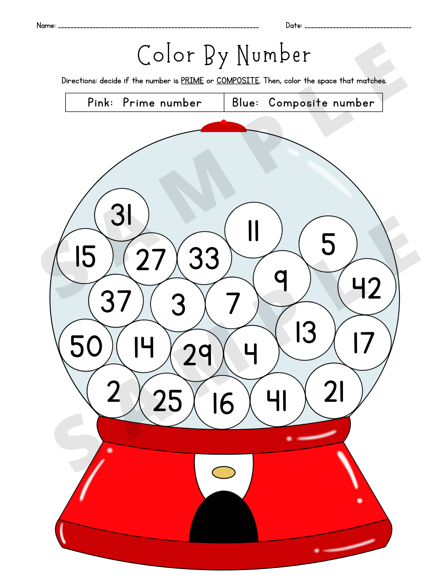 Prime And Composite Numbers Color By Number Activity Worksheet 4 OA 4 4th Grade K 5 Teachers Students In Math Classroom Classful Prime And Composite Numbers Color By Number Activity Worksheet 4 OA 4 4th Grade K 5 Teachers Students In Math Classroom Classful