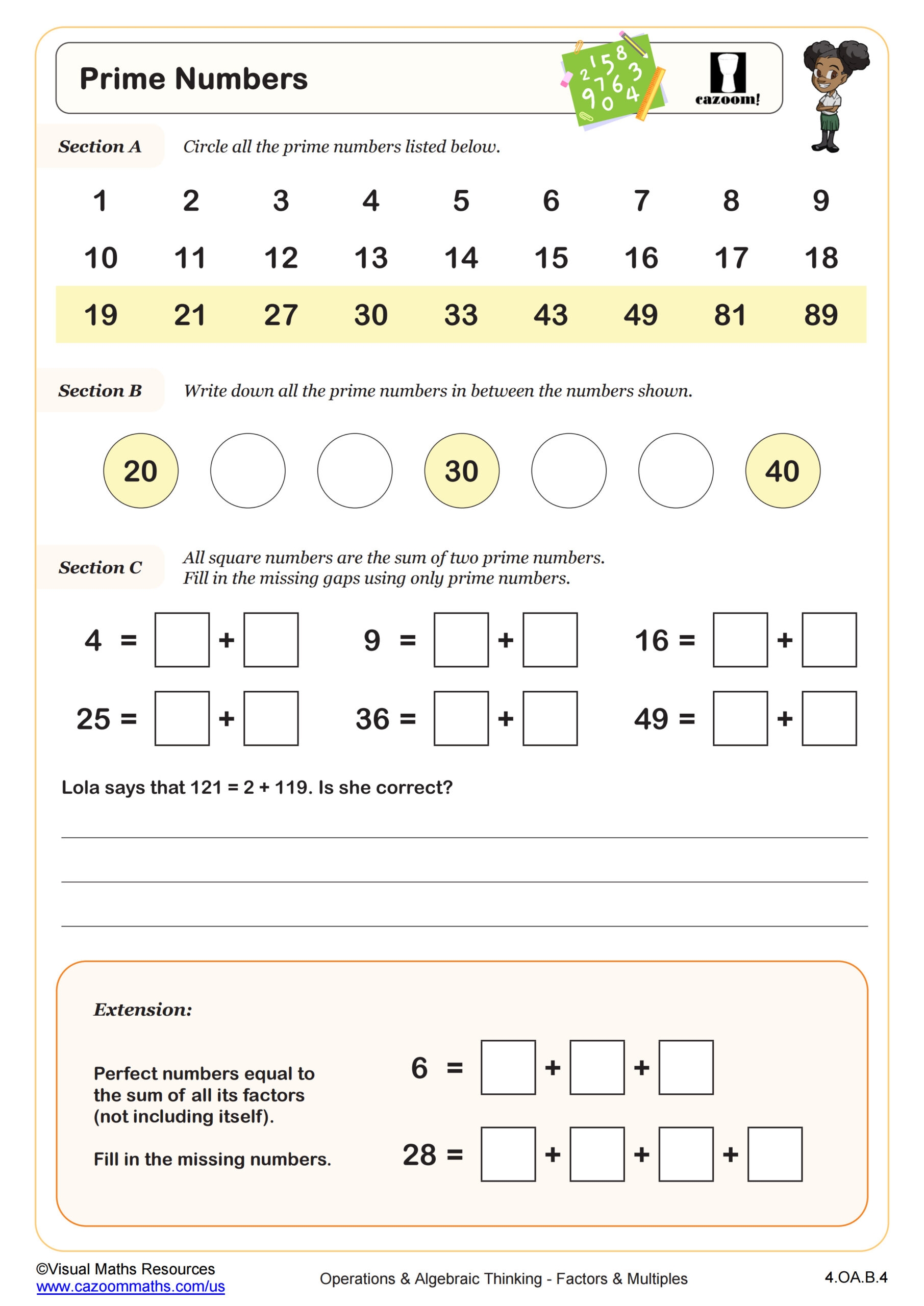 prime and composite numbers worksheets prime and composite numbers worksheets
