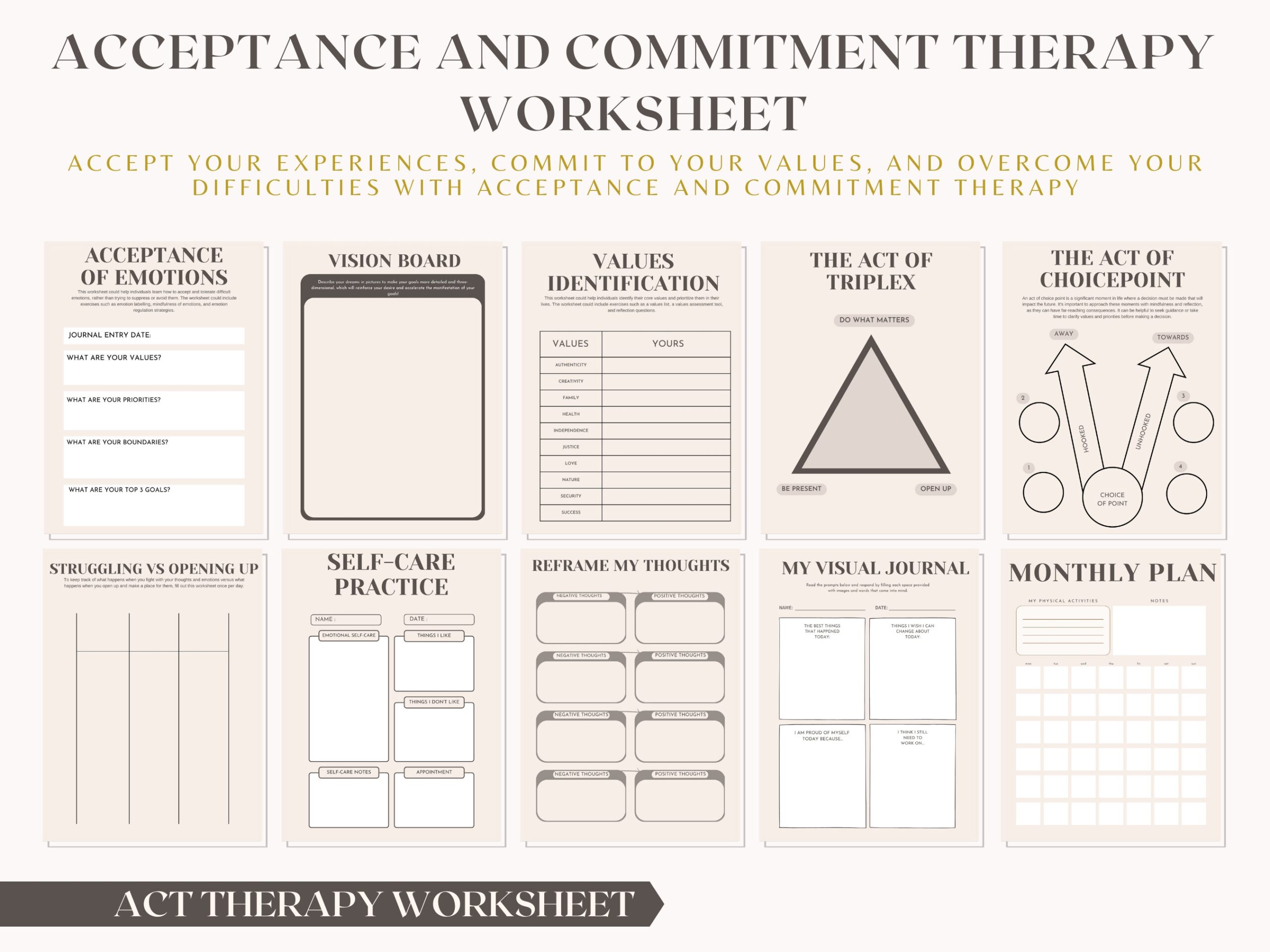 Printable Acceptance Therapy Worksheets Mindfulness DBT And ACT Techniques CBT Values Bullseyes Therapy Mental Health Worksheets Etsy Printable Acceptance Therapy Worksheets Mindfulness DBT And ACT Techniques CBT Values Bullseyes Therapy Mental Health Worksheets Etsy