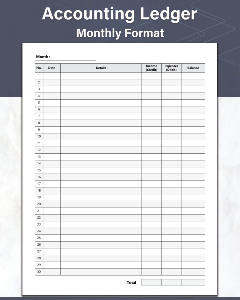 Printable Accounting General Ledger Sheet Accounting Ledger And Money Tracker Ideal For Your Small Business Bookkeeping Monthly Format Etsy