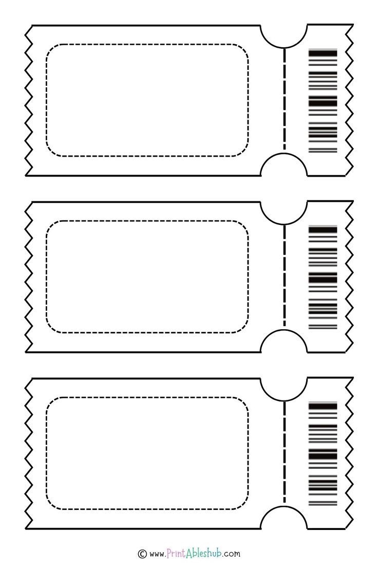 Printable Blank Ticket Design Templates Printable Blank Ticket Design Templates