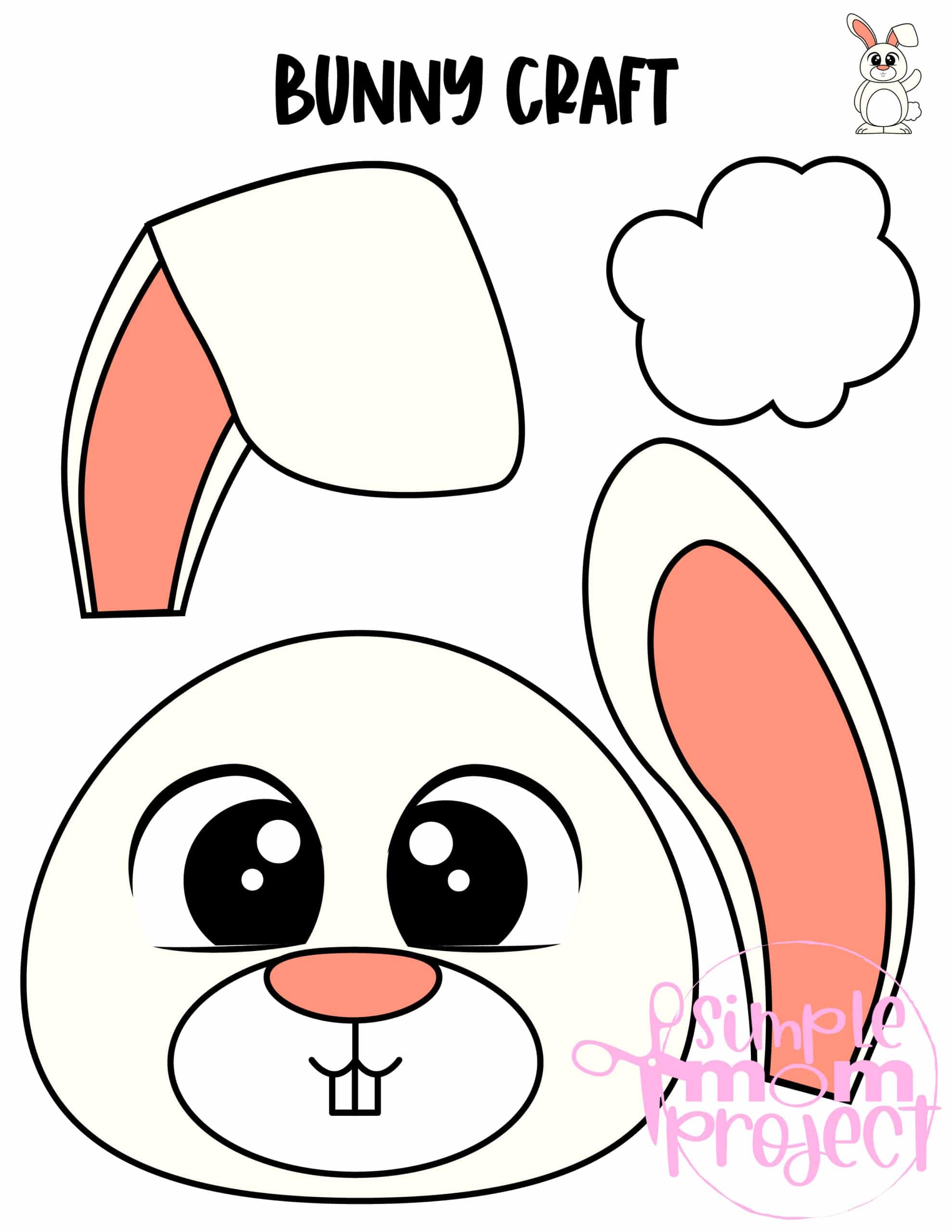 cut out printable bunny template cut out printable bunny template