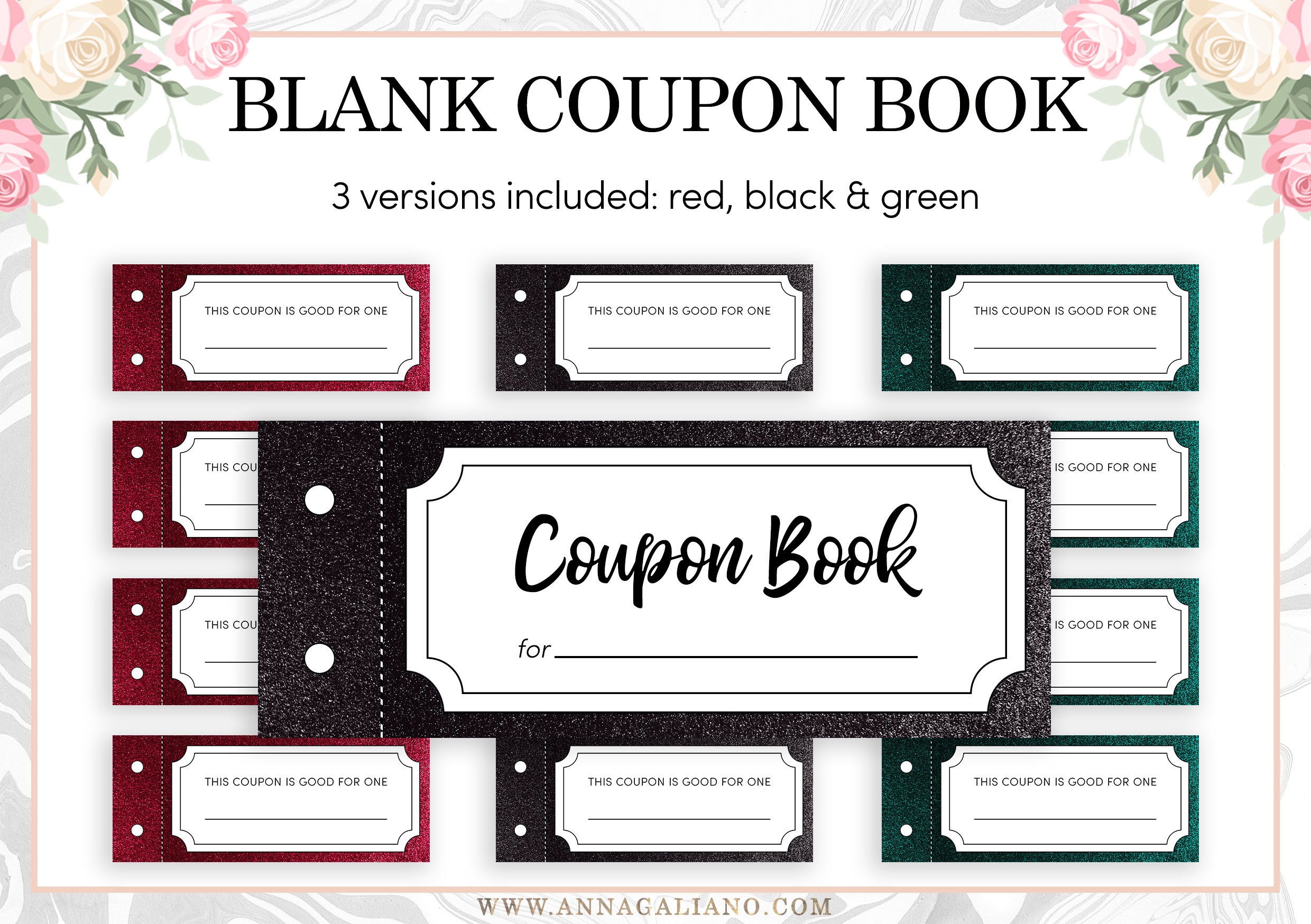 Printable Coupon Book Template Blank Vouchers Best Friends Gift Printable Coupons Birthday Gift Ideas DIY For Kids For Mom For Dad Etsy