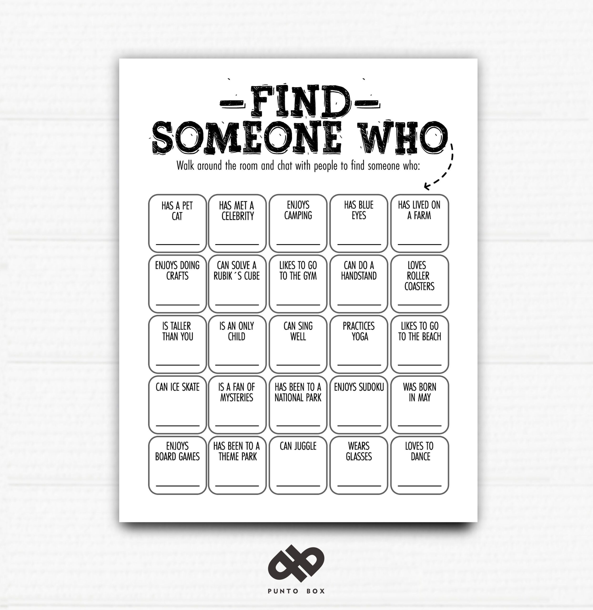 Printable Find Someone Who Bingo Get To Know You Two Sizes Editable Template Instant Download Etsy Printable Find Someone Who Bingo Get To Know You Two Sizes Editable Template Instant Download Etsy