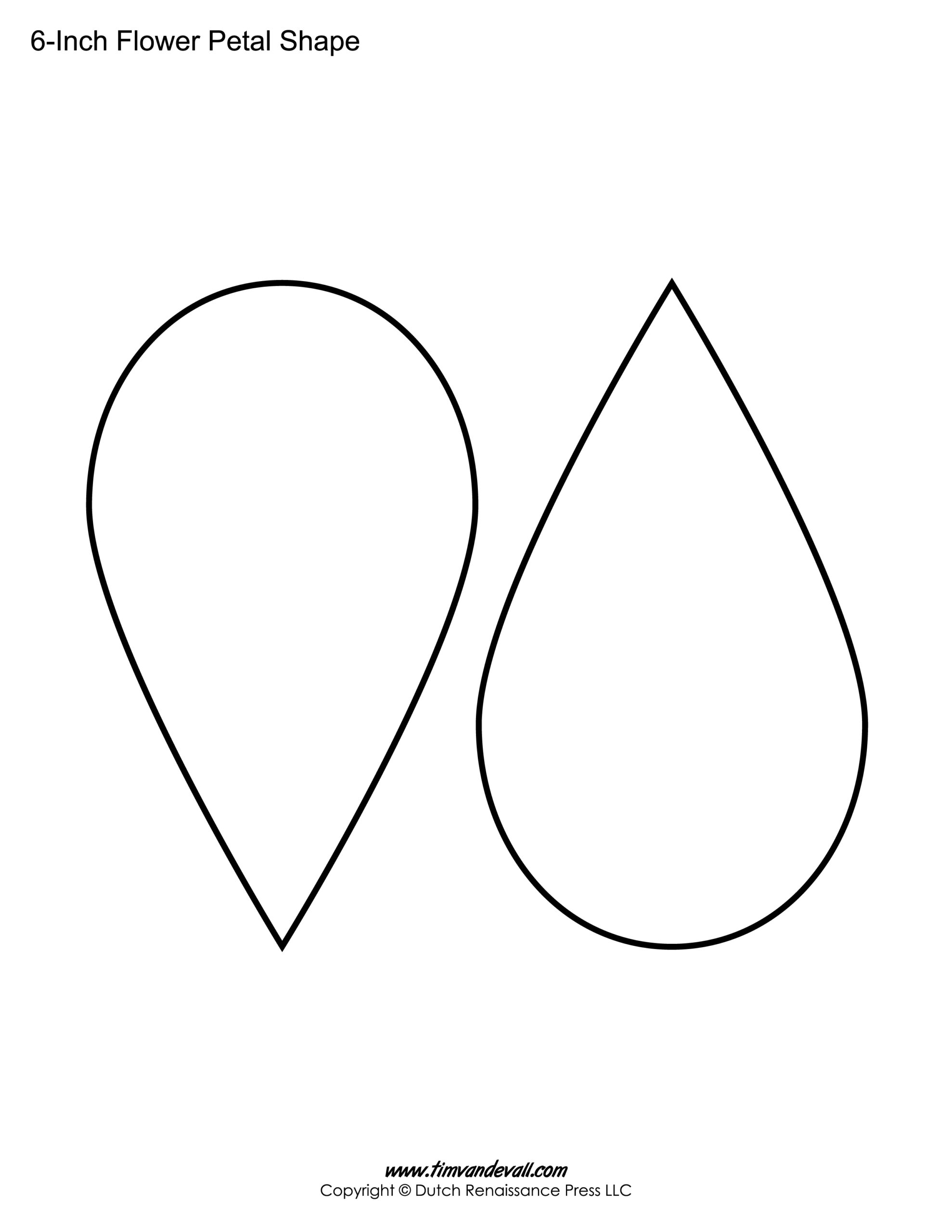 printable flower petal template printable flower petal template