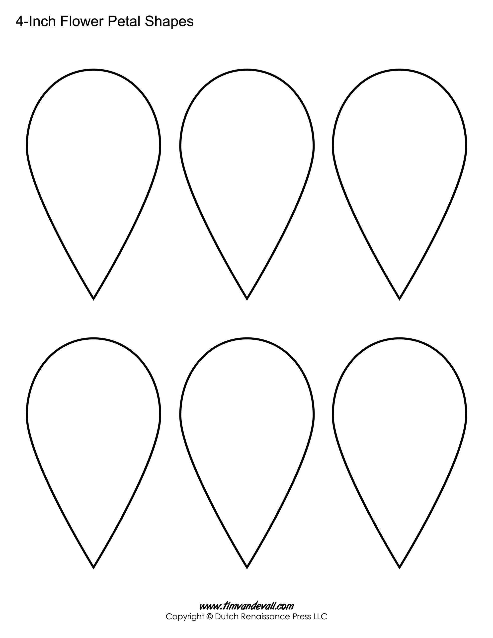 Printable Flower Petal Templates For Making Paper Flowers Printable Flower Petal Templates For Making Paper Flowers