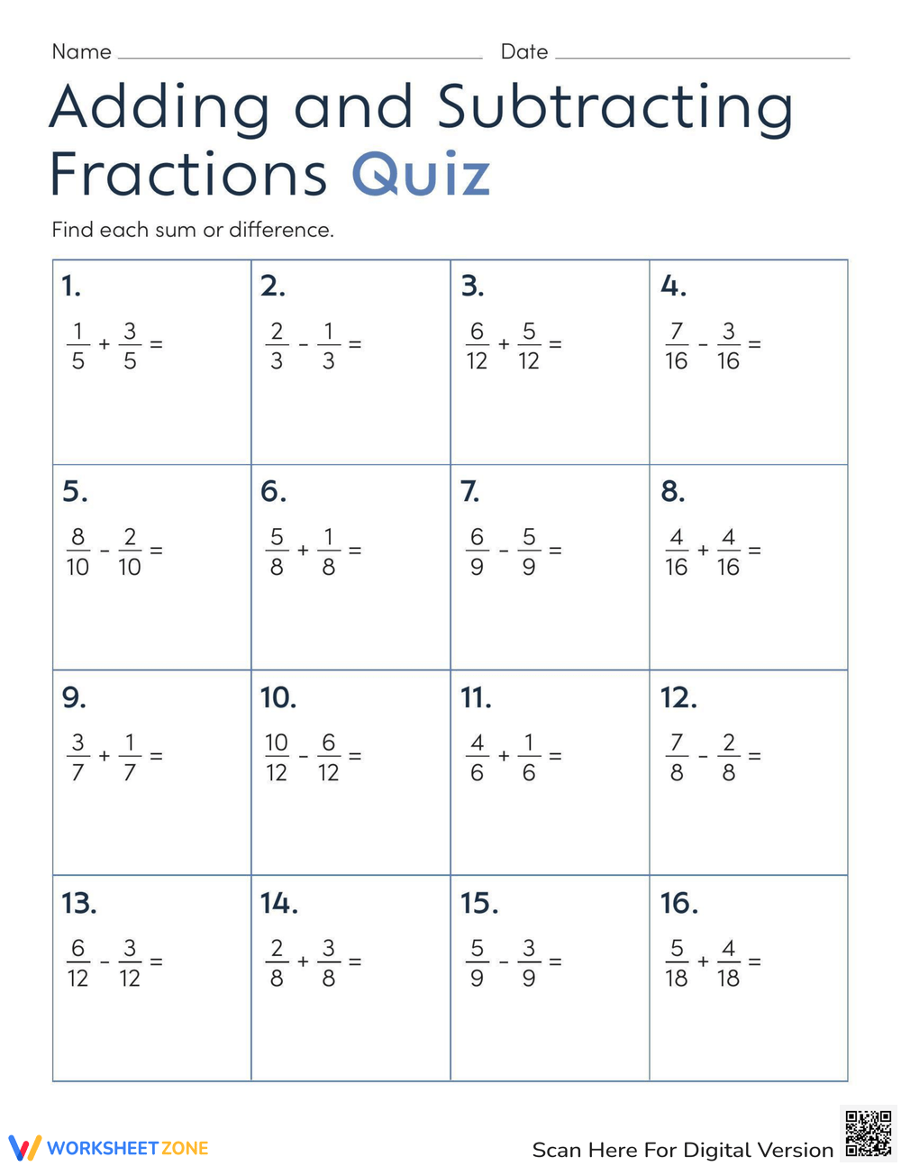 adding and subtracting unlike fractions worksheets adding and subtracting unlike fractions worksheets