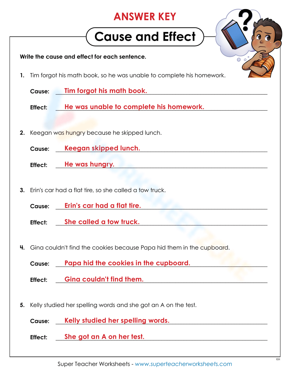 cause and effect worksheets cause and effect worksheets
