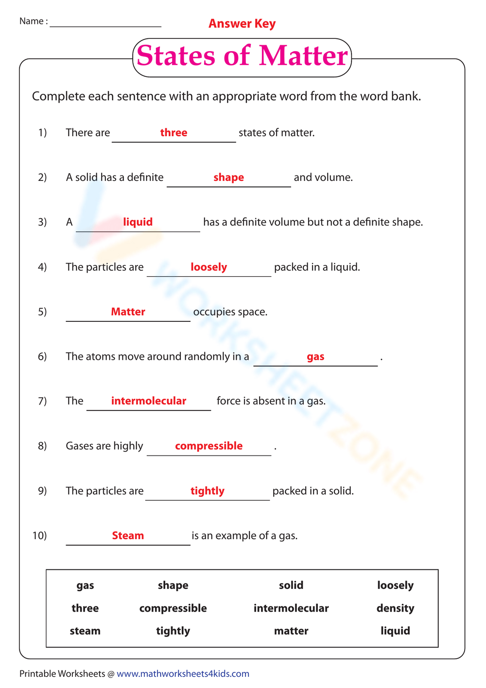 Printable Grade 5 Science Worksheets Printable Grade 5 Science Worksheets