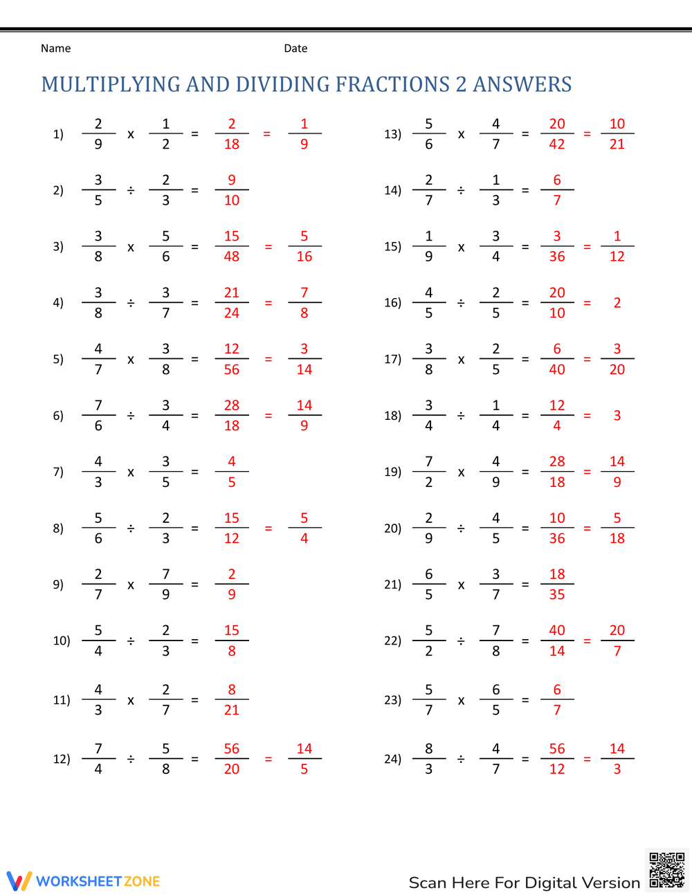 Printable Multiplying And Dividing Fractions Worksheets Printable Multiplying And Dividing Fractions Worksheets