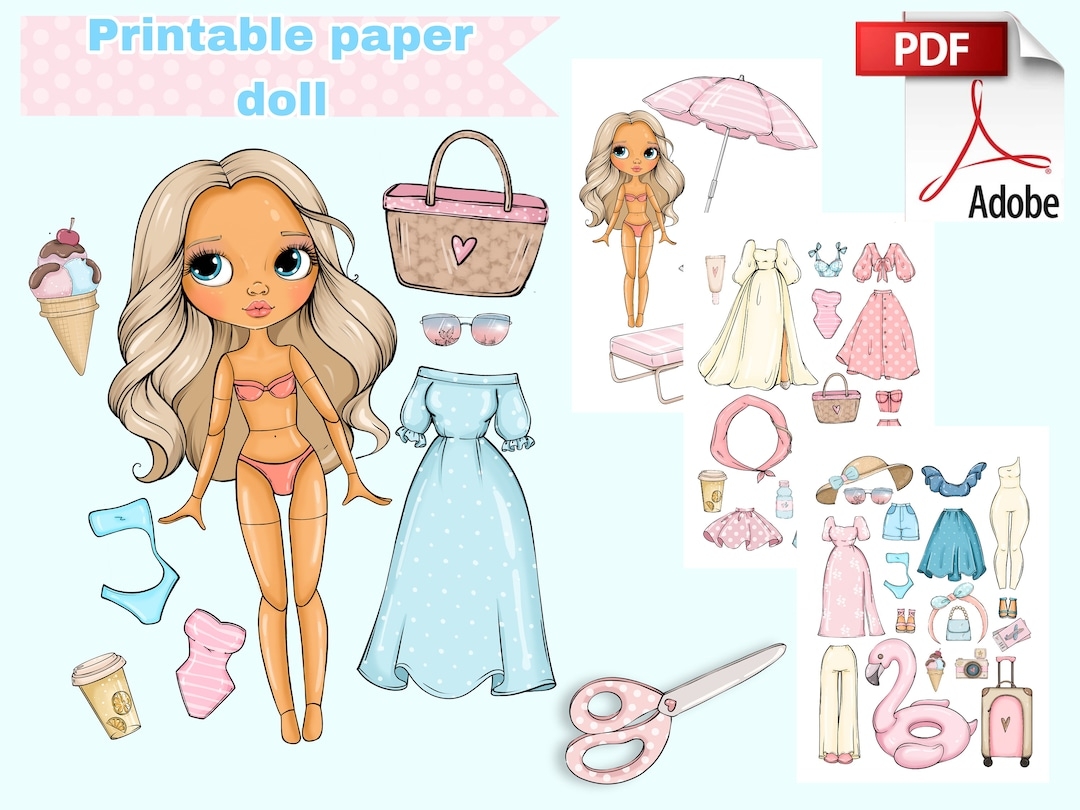 paper dolls printable template paper dolls printable template