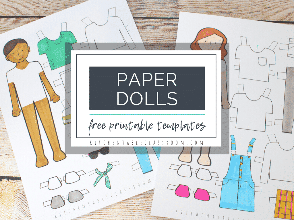 Printable Paper Doll Templates Color And Play The Kitchen Table Classroom Printable Paper Doll Templates Color And Play The Kitchen Table Classroom