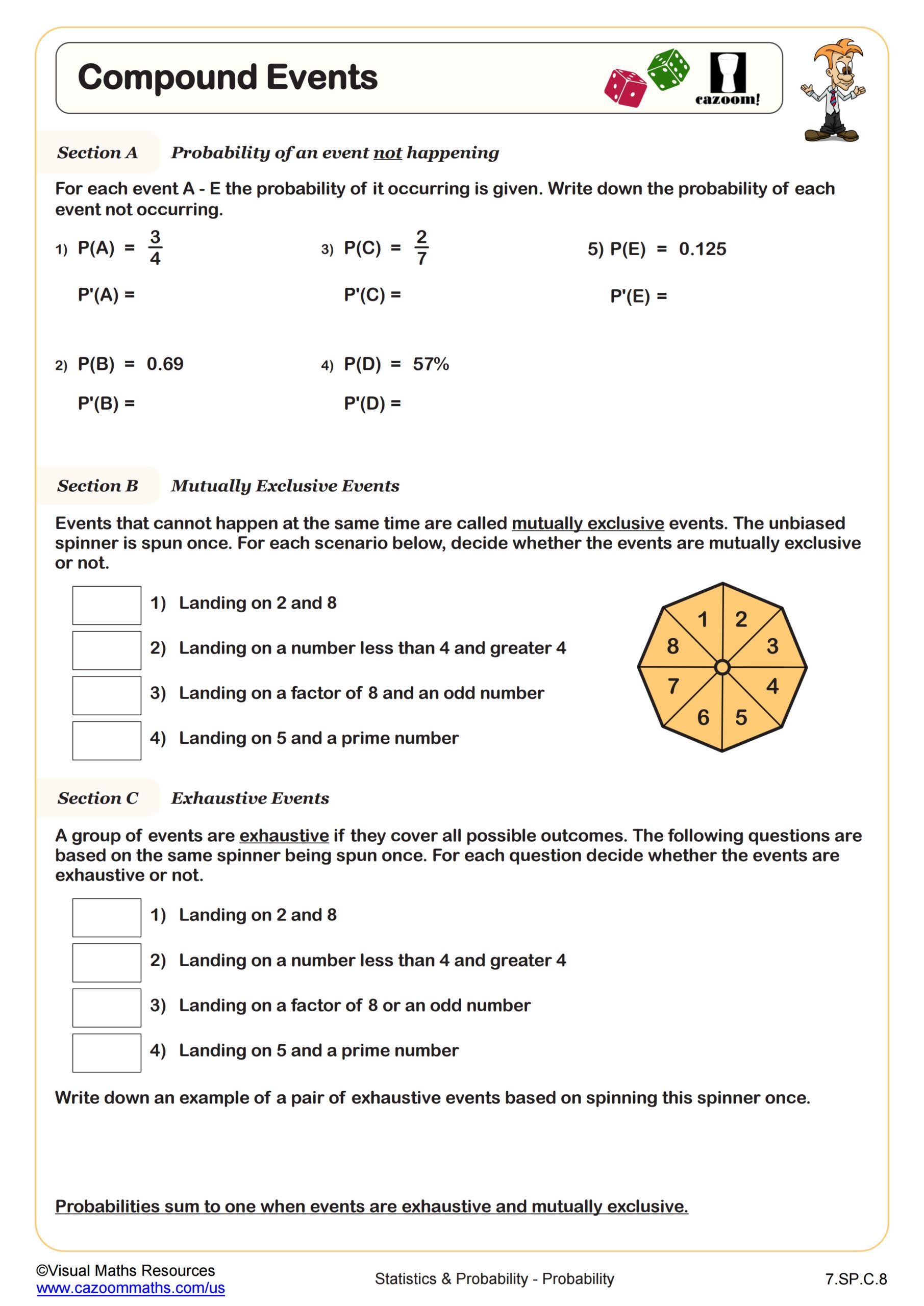 Probability With A Deck Of Cards Worksheet PDF Printable Statistics Probability Worksheet Cazoom Math Probability With A Deck Of Cards Worksheet PDF Printable Statistics Probability Worksheet Cazoom Math