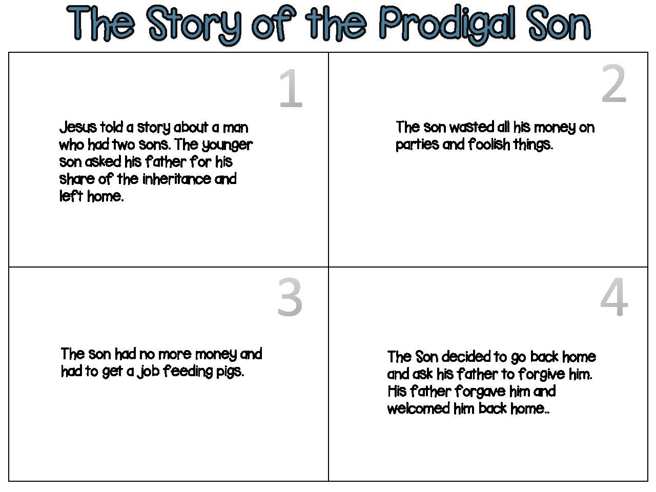 Prodigal Son Activity Page By JannySue TPT
