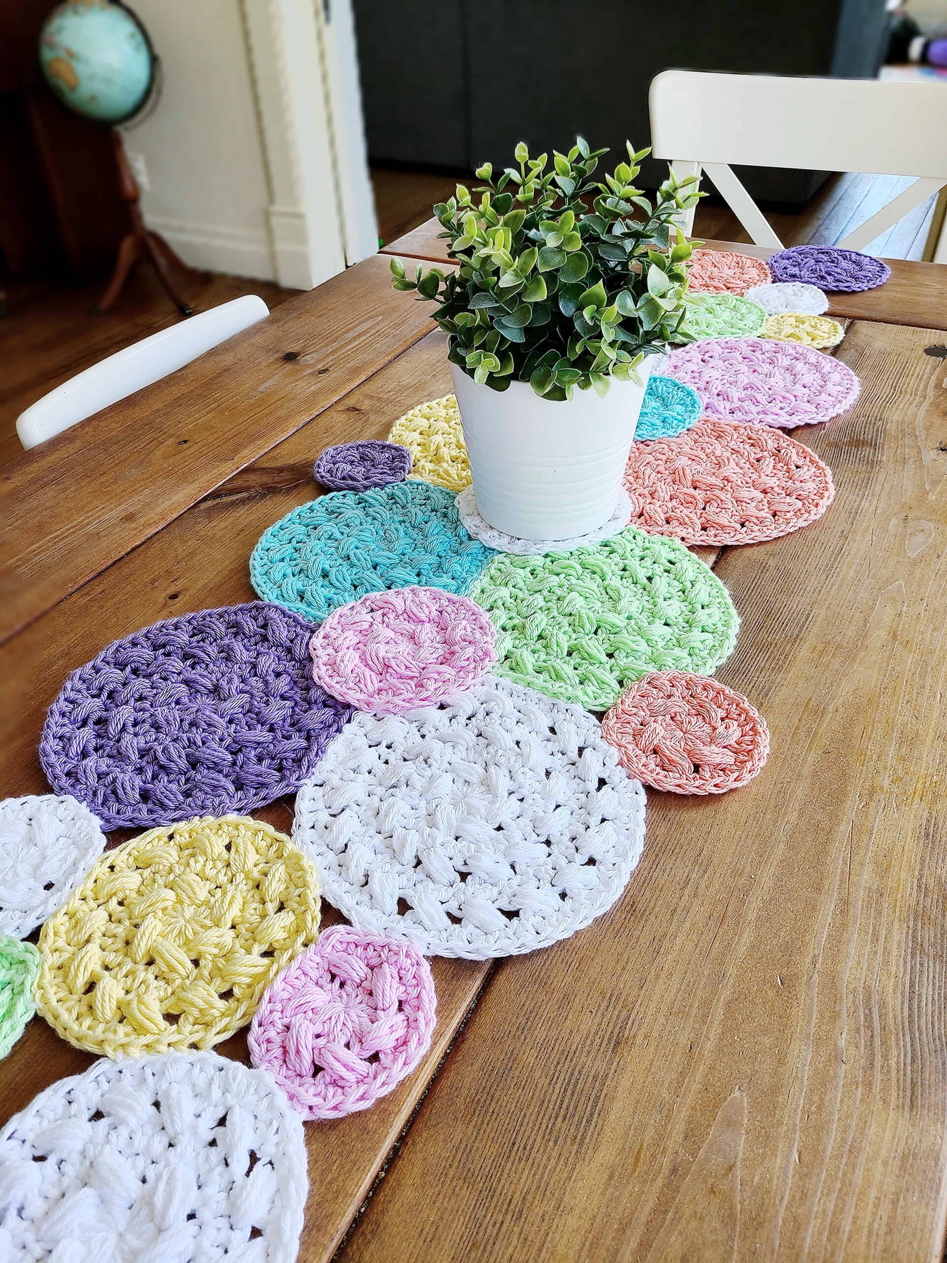 Puff Dreams Table Runner Crochet Pattern Clover Needlecraft Puff Dreams Table Runner Crochet Pattern Clover Needlecraft