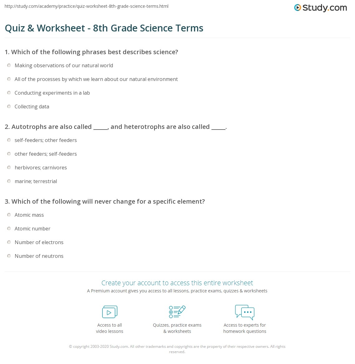 Quiz Worksheet 8th Grade Science Terms Study Worksheets Library Quiz Worksheet 8th Grade Science Terms Study Worksheets Library