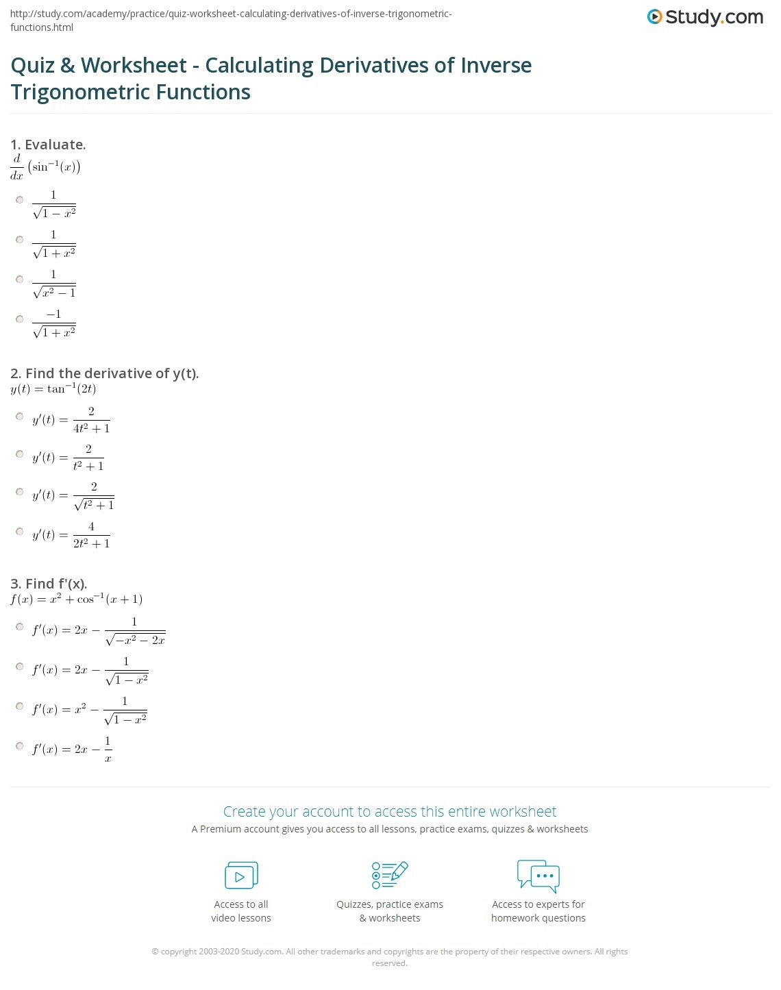 trigonometry and inverse functions worksheet trigonometry and inverse functions worksheet