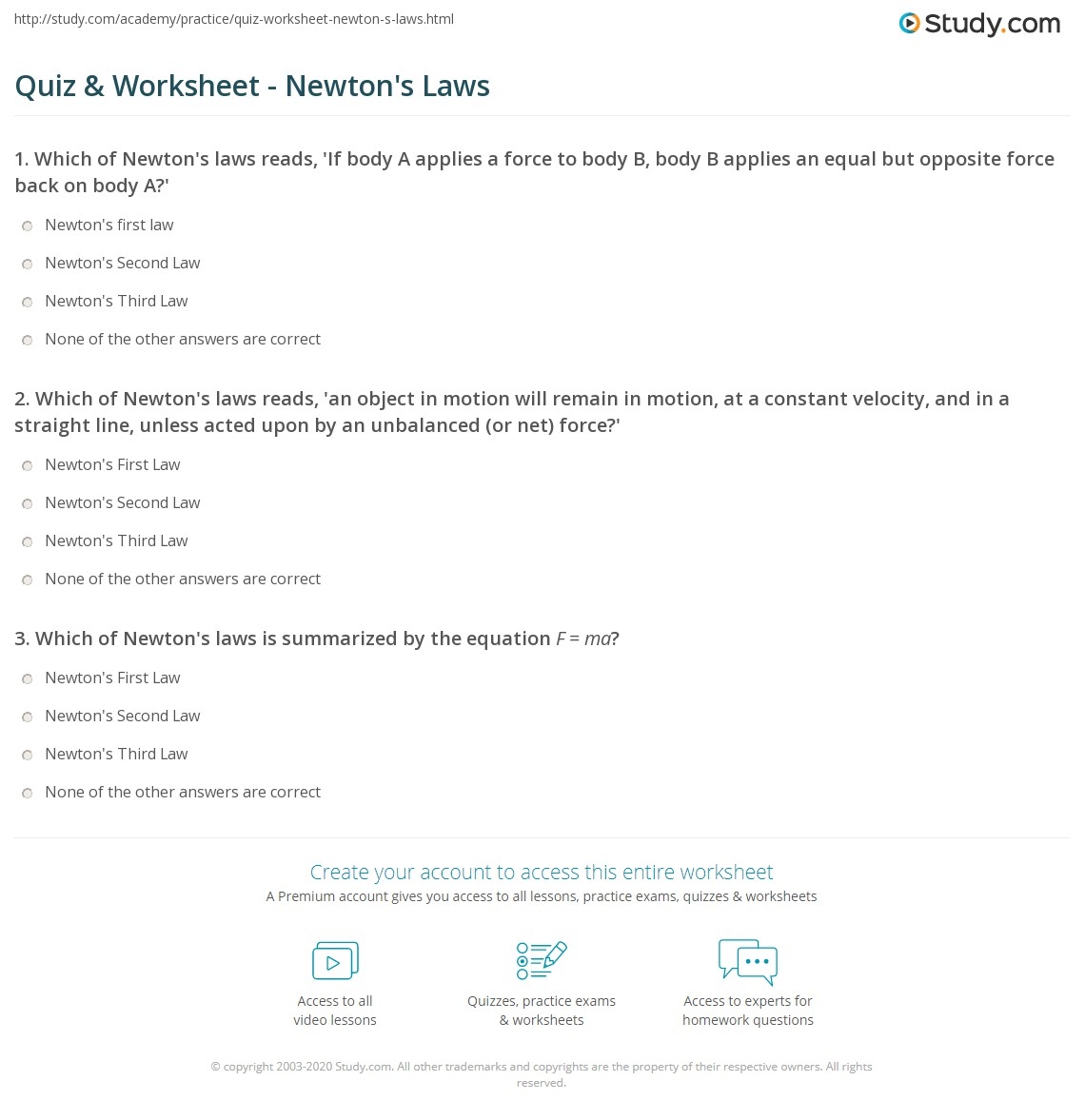 newton's laws of motion worksheet newton's laws of motion worksheet