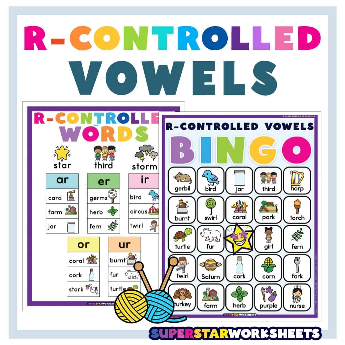 R Controlled Vowels Superstar Worksheets R Controlled Vowels Superstar Worksheets