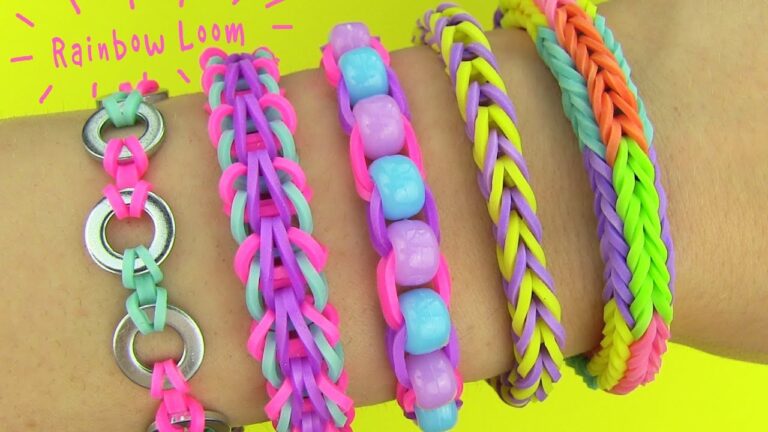 Rainbow Loom DIY 5 Easy Rainbow Loom Bracelets Without A Loom DIY Loom Bands YouTube