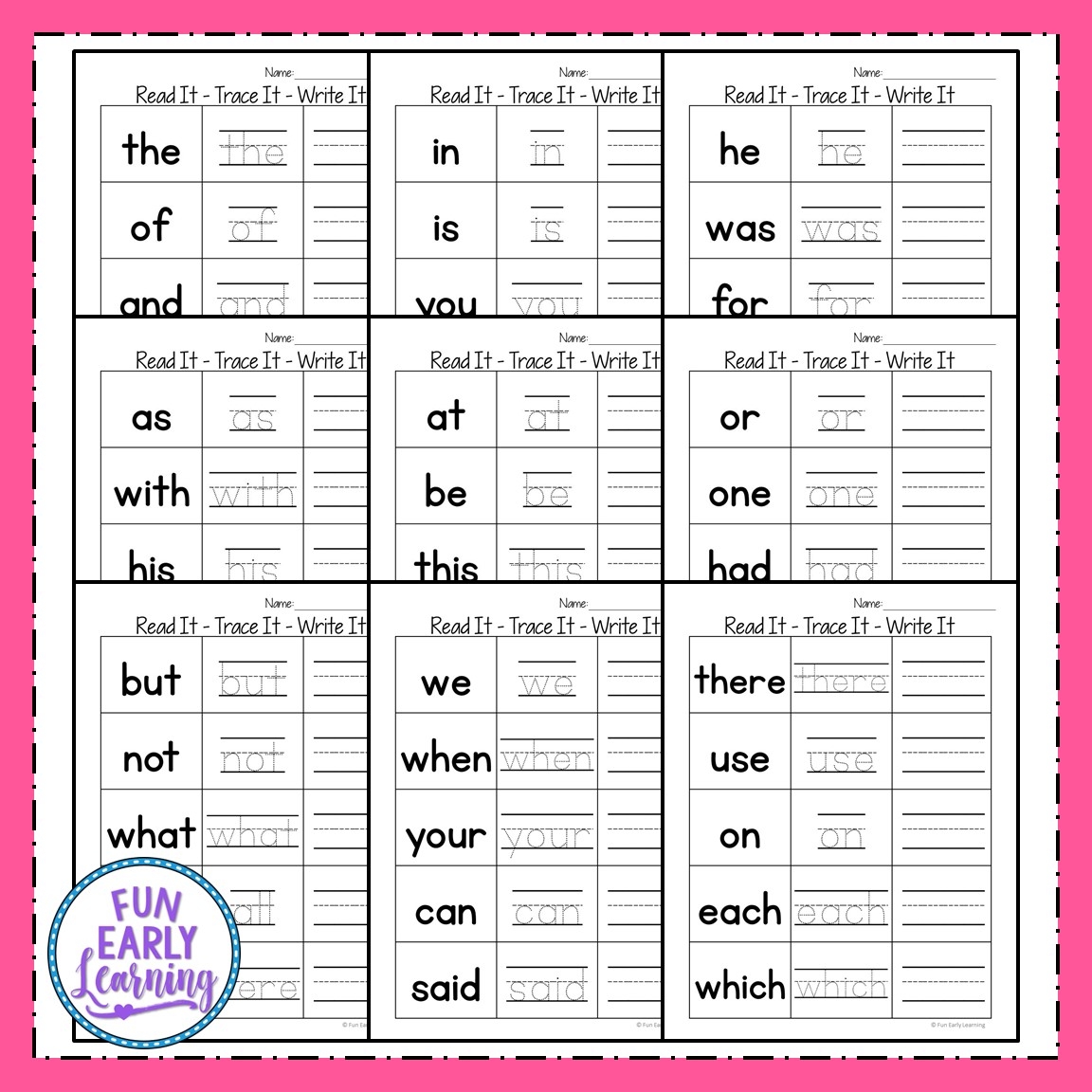 free sight word worksheets free sight word worksheets