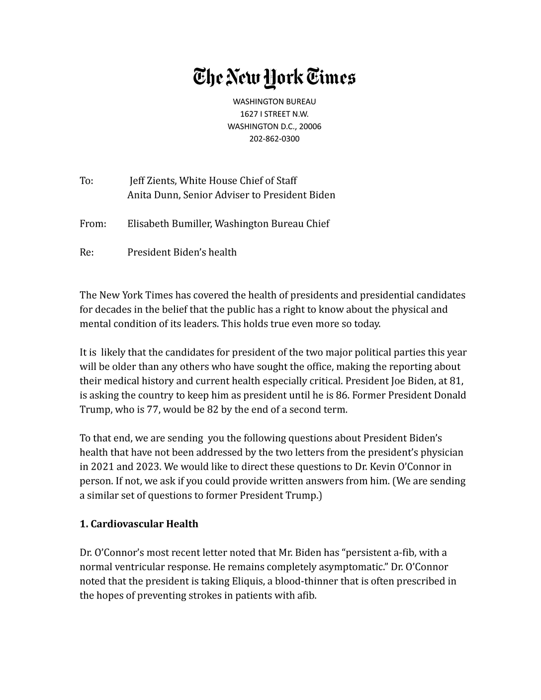 Read The Times s Letter To The White House The New York Times Read The Times s Letter To The White House The New York Times