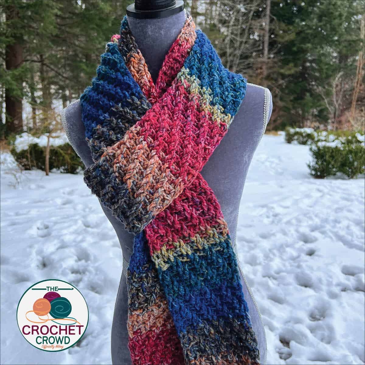 Red Heart Bitty Stripes Woven Scarf Pattern Diagram Tutorial The Crochet Crowd Red Heart Bitty Stripes Woven Scarf Pattern Diagram Tutorial The Crochet Crowd