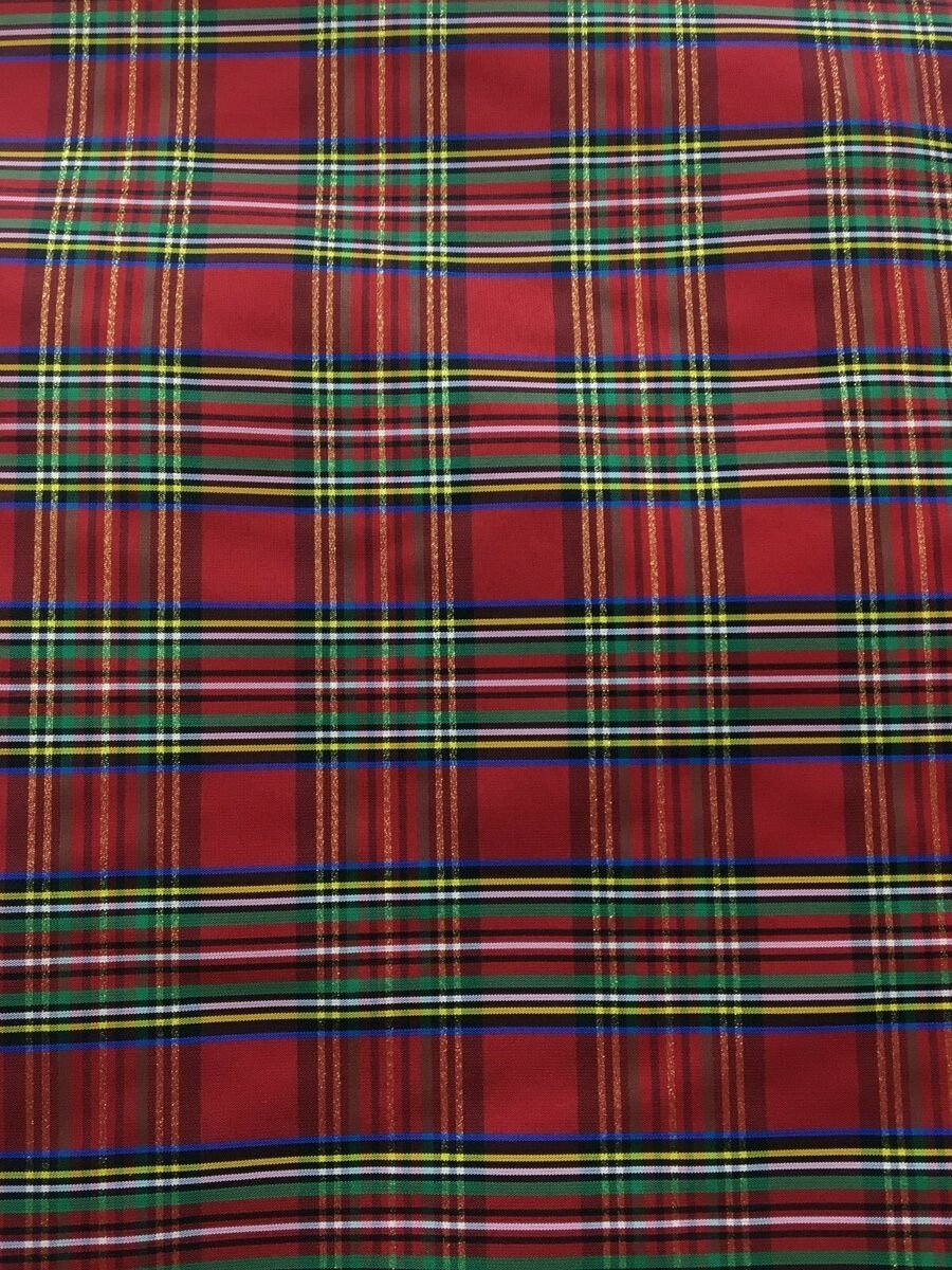 RED MULTICOLOR METALLIC PLAID TAFFETA FABRIC 60 In Sold By The Yard EBay RED MULTICOLOR METALLIC PLAID TAFFETA FABRIC 60 In Sold By The Yard EBay