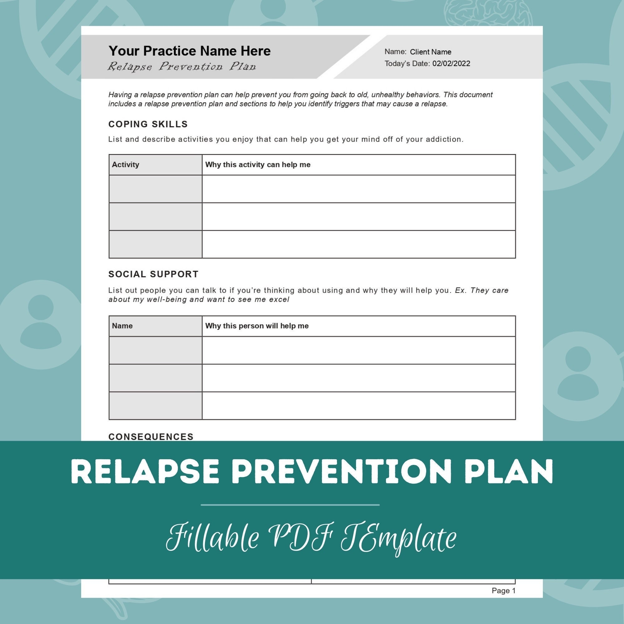 Relapse Prevention Plan Worksheet Editable Fillable PDF For Counselors Psychologists Psychiatrists Social Workers Therapists Etsy Relapse Prevention Plan Worksheet Editable Fillable PDF For Counselors Psychologists Psychiatrists Social Workers Therapists Etsy
