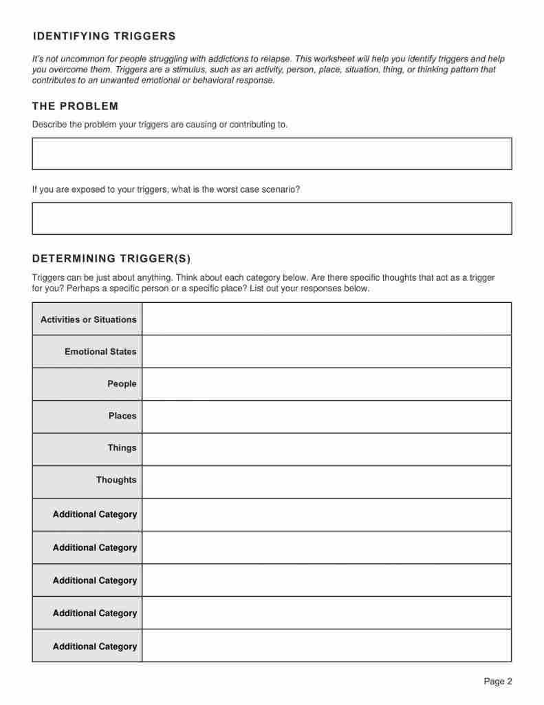 relapse prevention plan worksheet relapse prevention plan worksheet