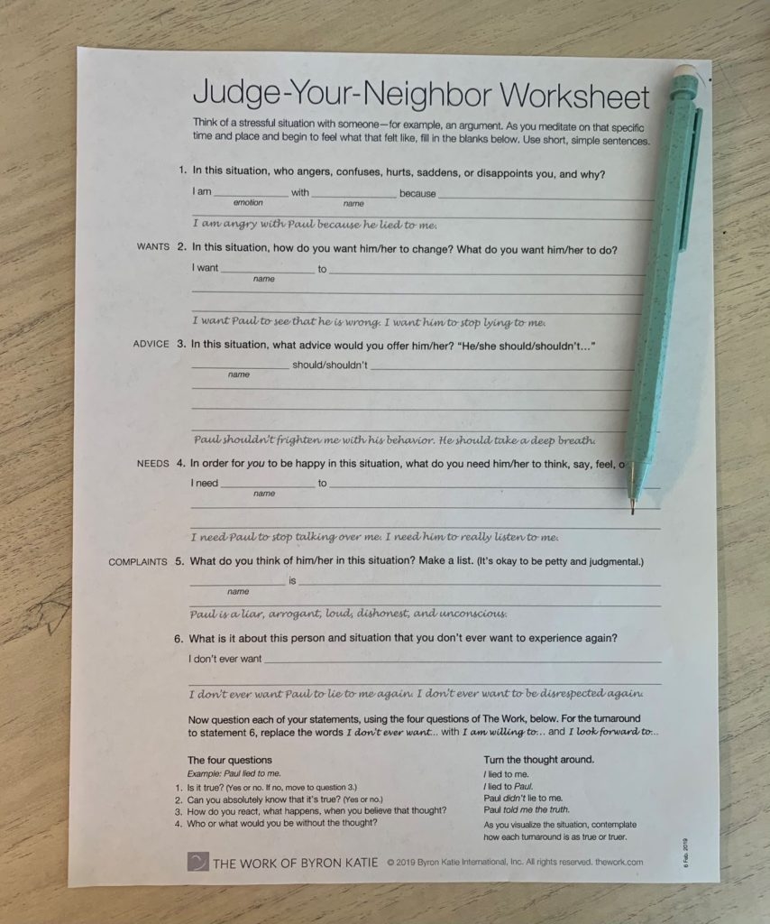 judge your neighbor worksheet judge your neighbor worksheet