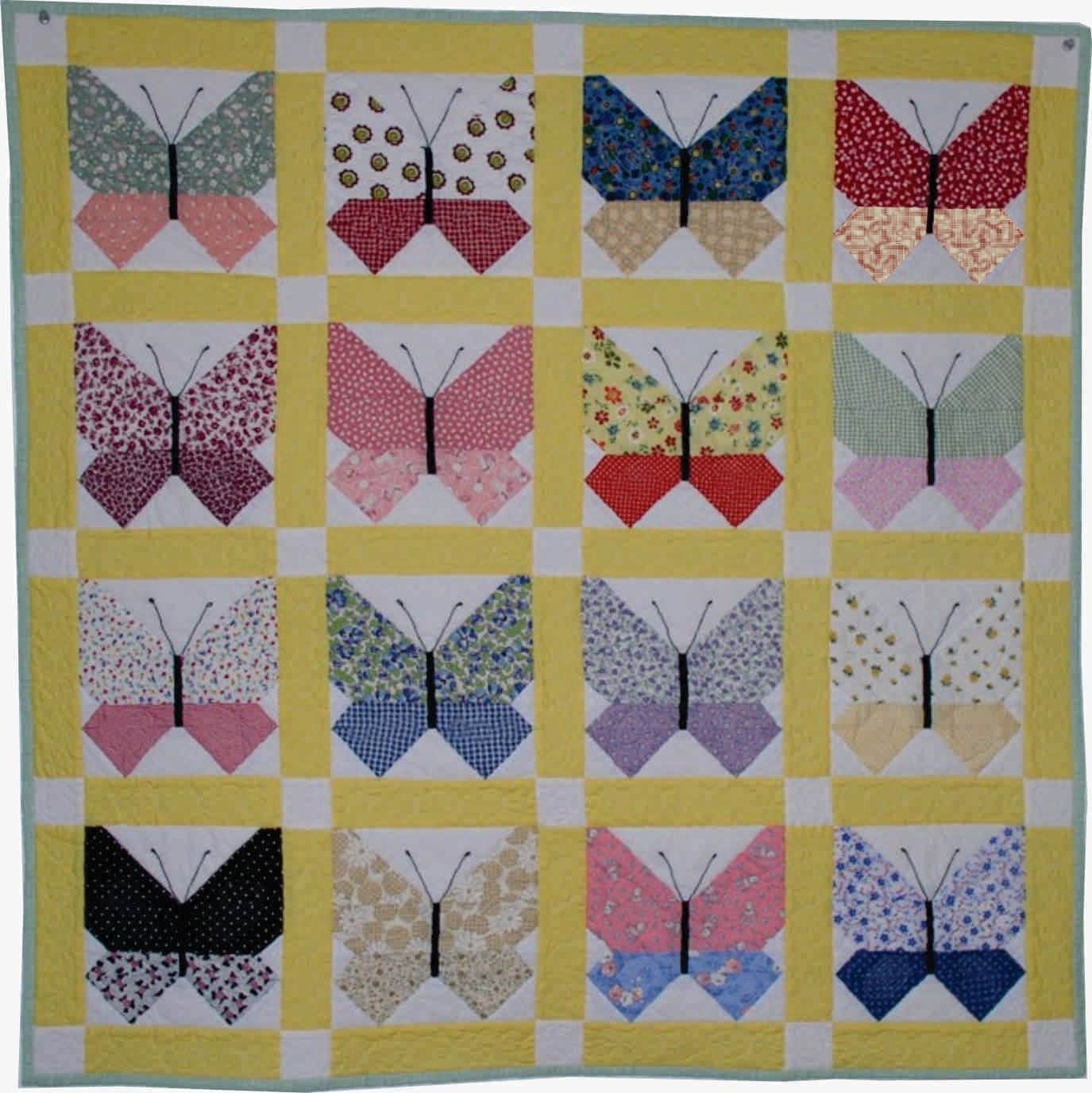 Retro Butterfly Quilt Pattern Etsy Israel Retro Butterfly Quilt Pattern Etsy Israel