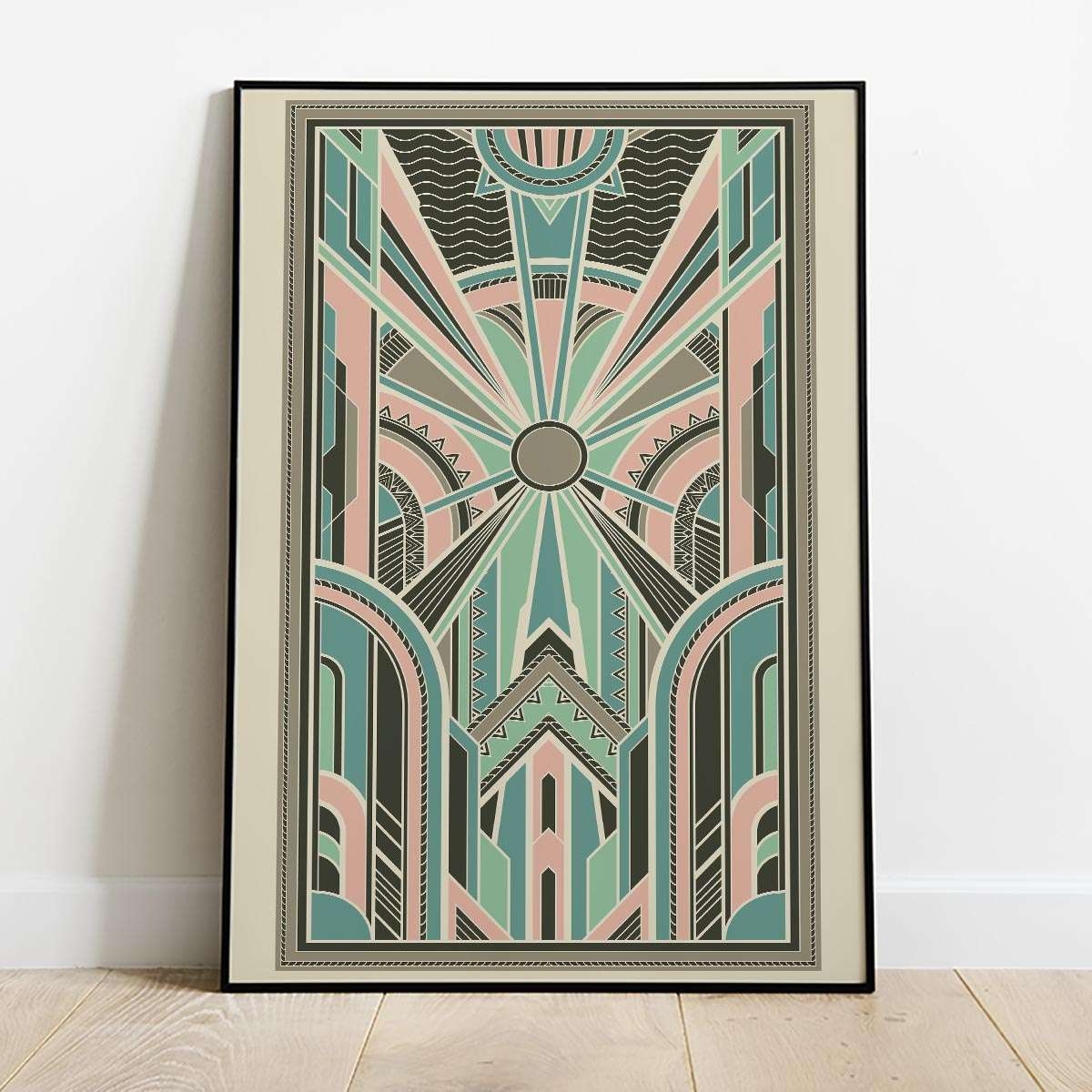 Retro Vintage Art Deco Pattern Abstract Poster Rock Salt Prints Retro Vintage Art Deco Pattern Abstract Poster Rock Salt Prints